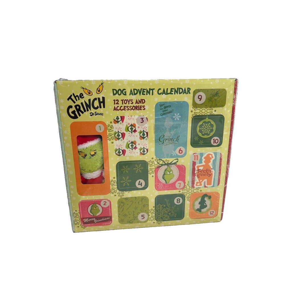 Dr. Seuss Grinch Dog Advent Calendar - 12 Surprise Toys & Accessories